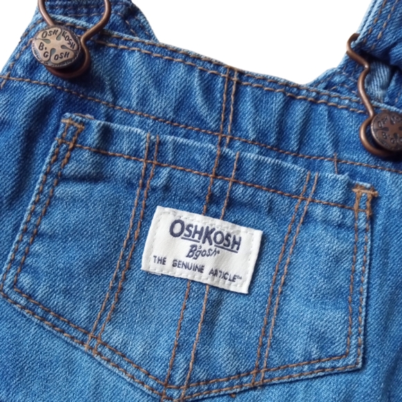 OSHKOSH B’GOSH Dress Floral Denim Overalls - Picture 4 of 5